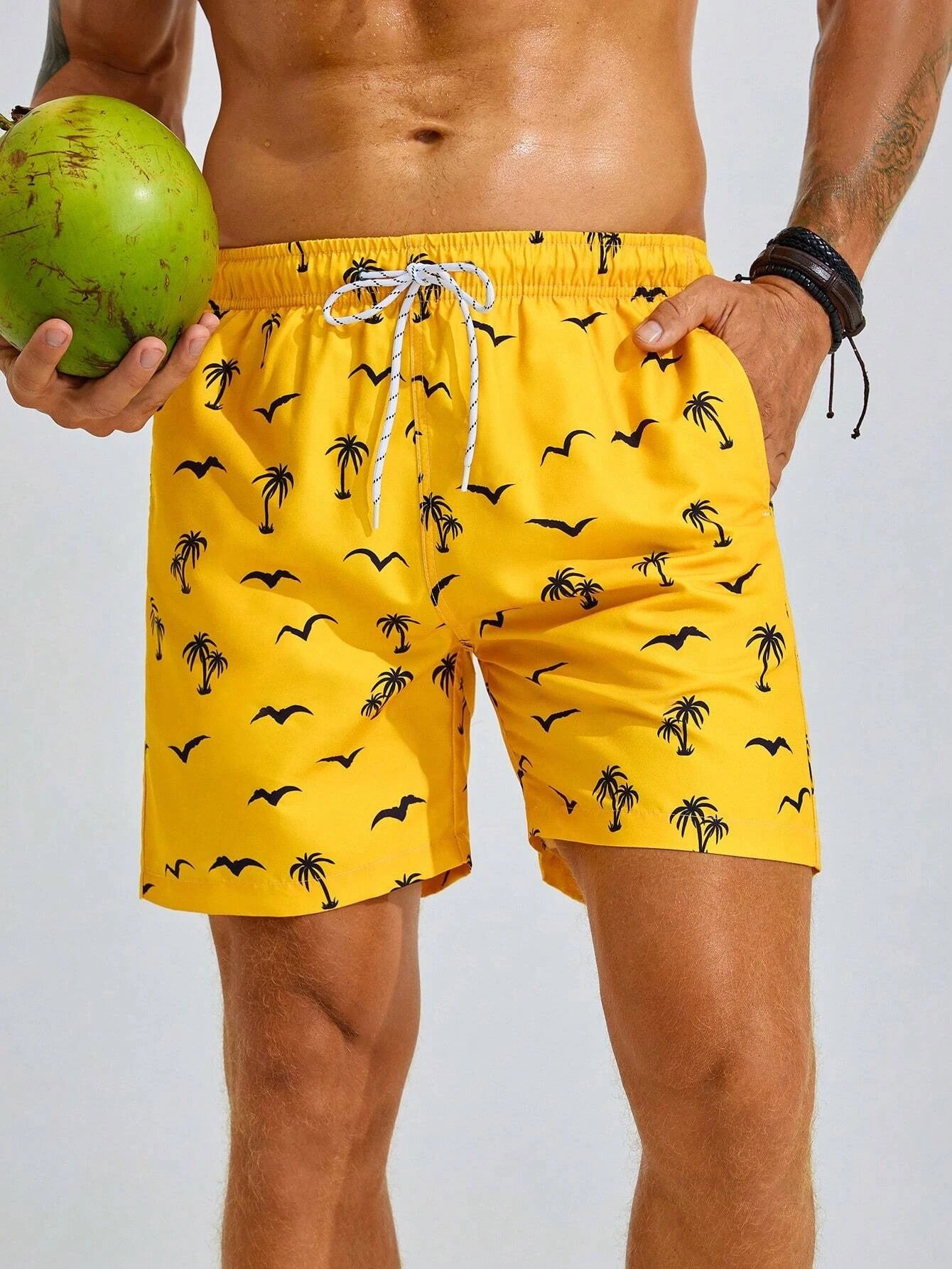 Tom Hollinger | Bathing shorts with palm print