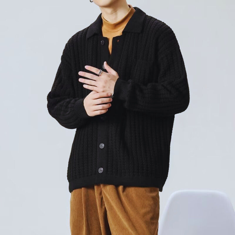 Tom Hollinger | Open cardigan from waffle knit