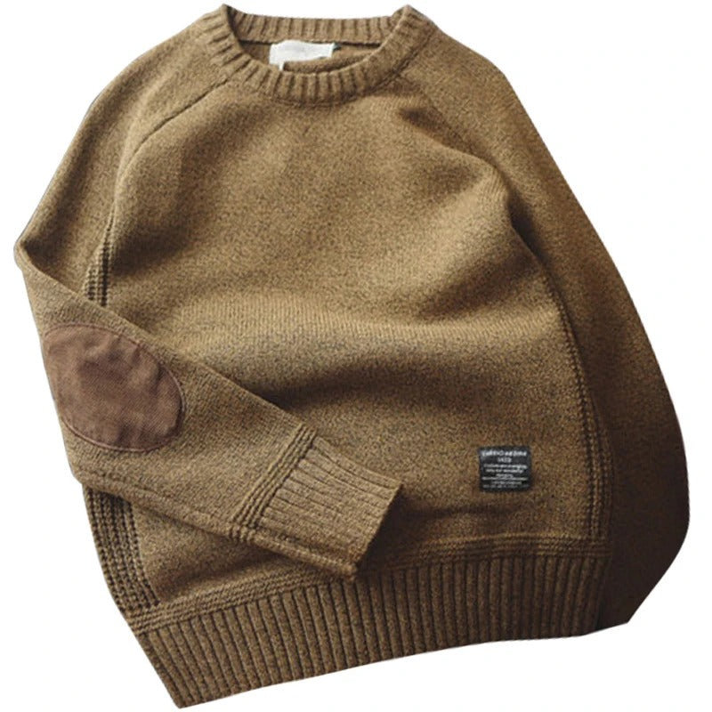 Tom Hollinger | Grobstrickpullover mit Ellenpatches