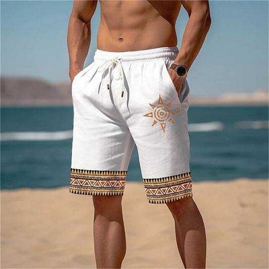 Tom Hollinger | Printed beach shorts with a solar motif
