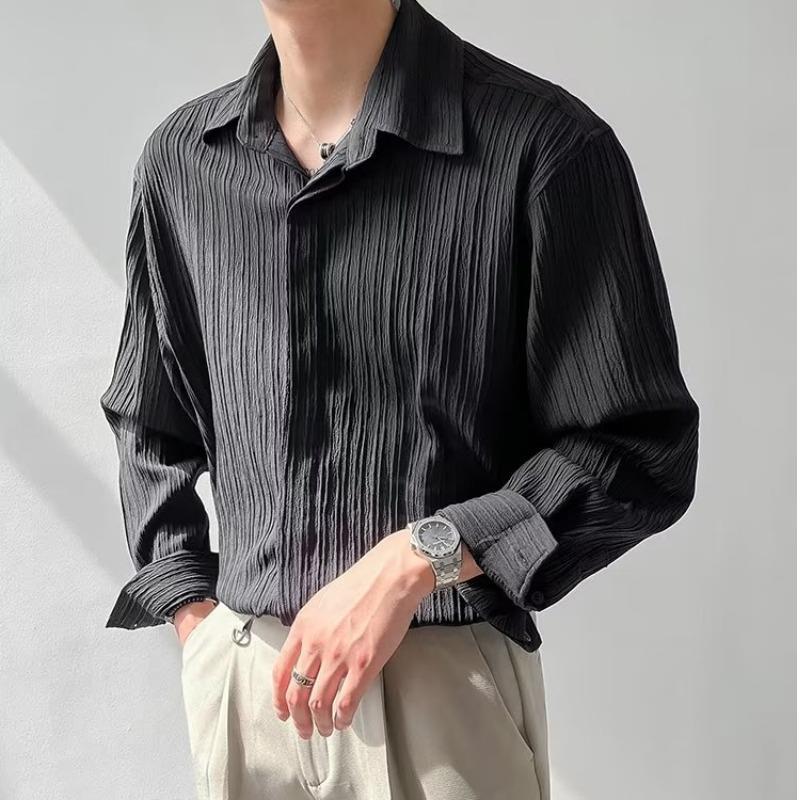 Tom Hollinger | Long -sleeved shirt made of crinkle fabric