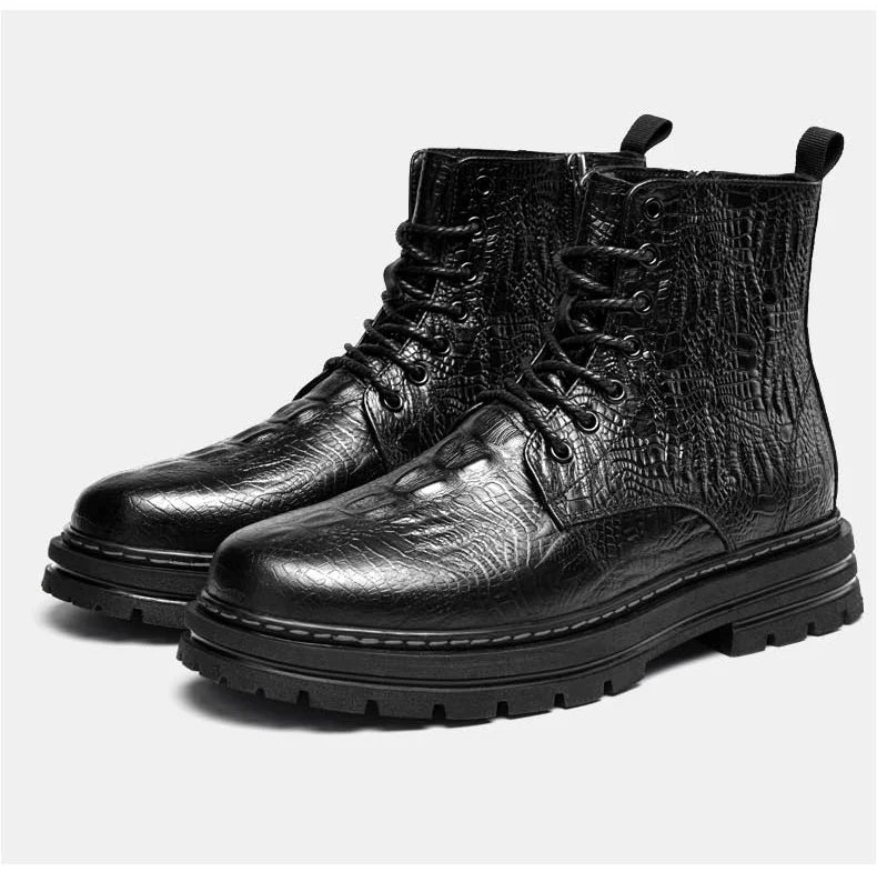 Tom Hollinger | Winterstiefel mit Krokodil-Prägung