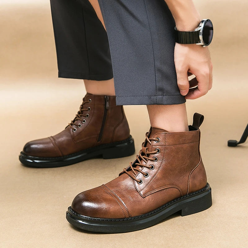 Tom Hollinger | Elegante Schnürstiefel mit seitlichem Reißverschluss