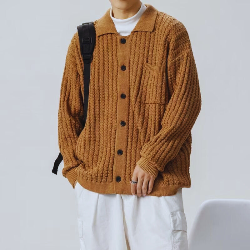 Tom Hollinger | Open cardigan from waffle knit