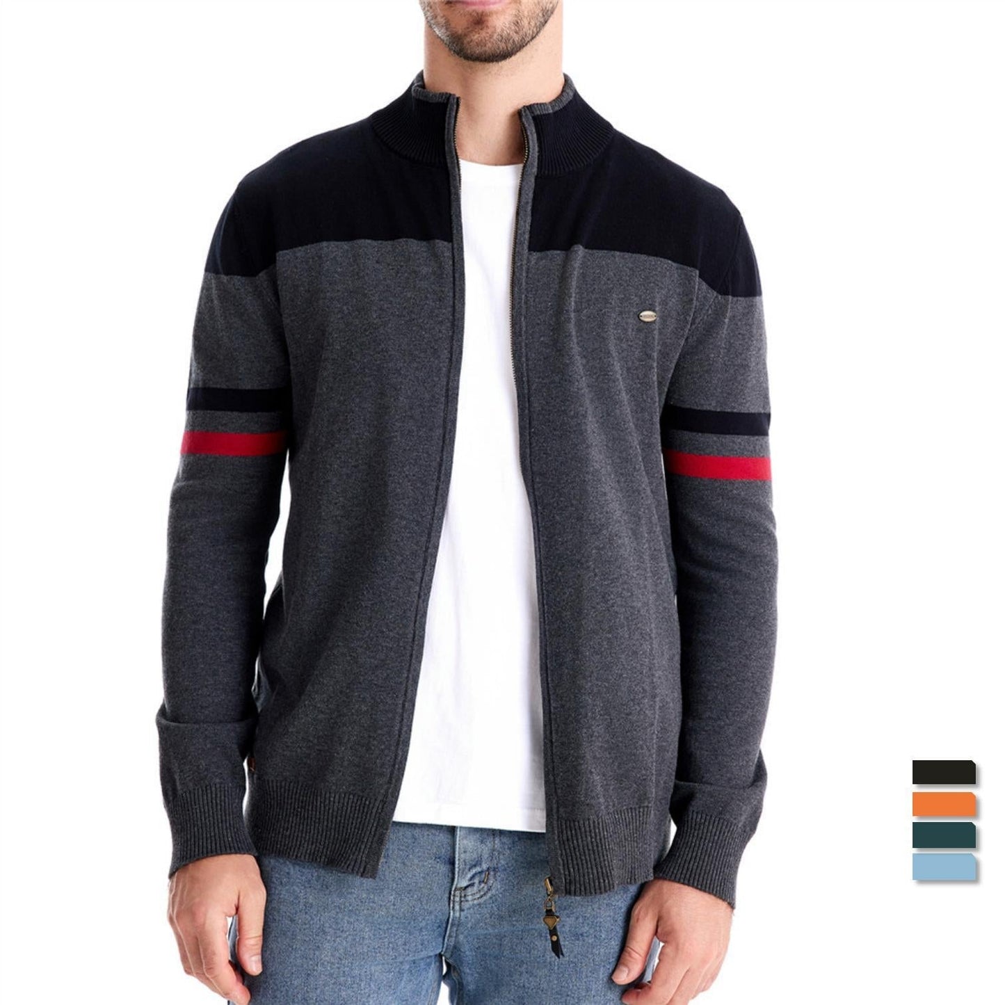 Tom Hollinger | Fashionable knitting cardigan for men