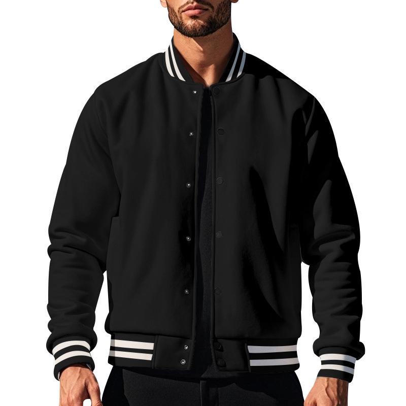 Tom Hollinger | Classic baseball jacket with buttons and stand-up collar