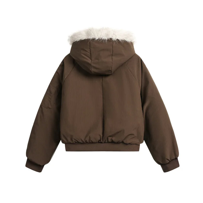 Tom Hollinger | Warm bomber jacket with fur hood