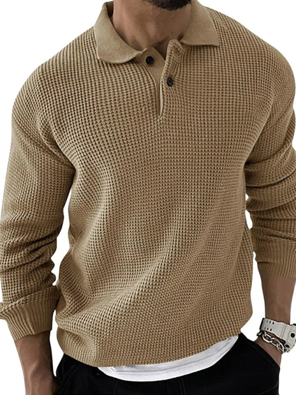 Tom Hollinger | Herren Urban Schlanker Schnitt Strickpullover mit Reverskragen