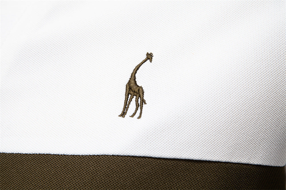 Tom Hollinger | Men's polo shirt with short sleeves and striped embroidery