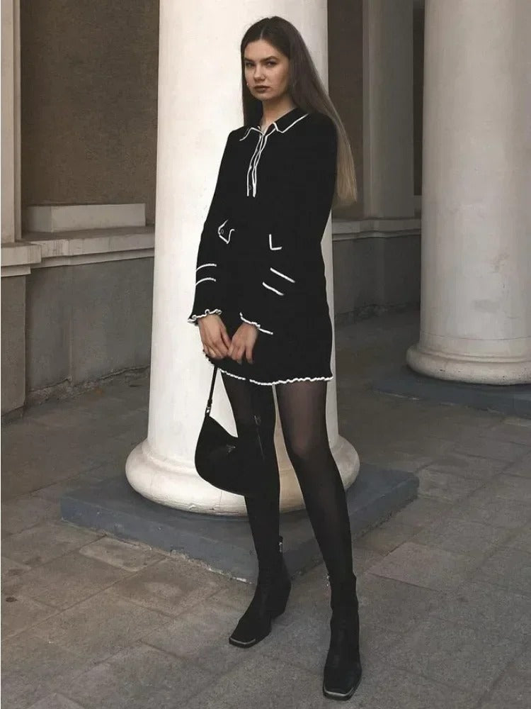 Tom Hollinger | Strickkleid mit Ziertasche