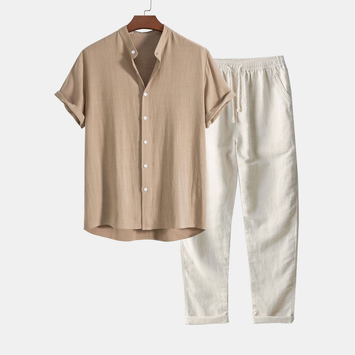 Tom Hollinger | Crumpled cotton henley shirt