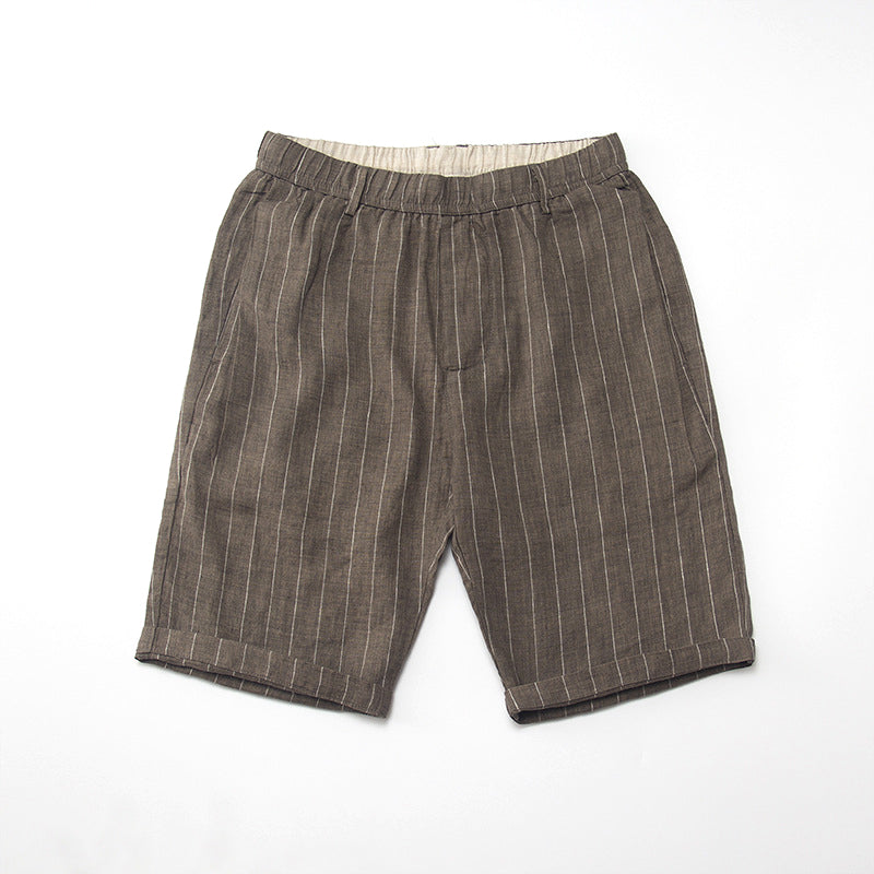Tom Hollinger | Herren Leinen-Shorts mit hoher Taille