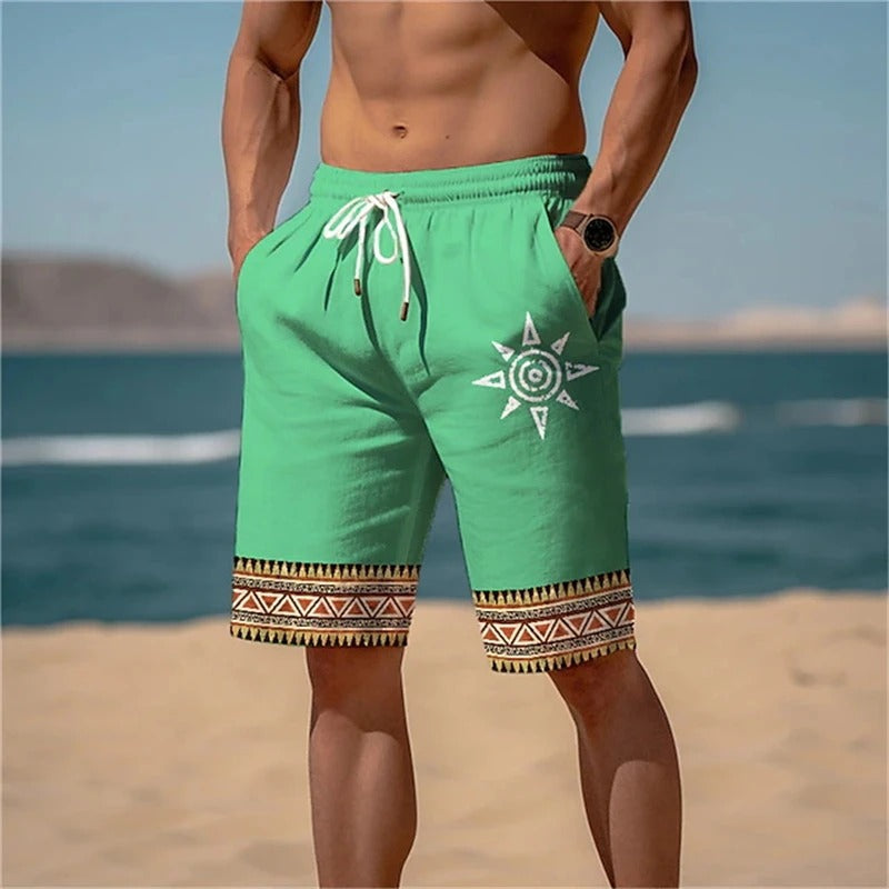 Tom Hollinger | Bedruckte Strandshorts mit Sonnenmotiv