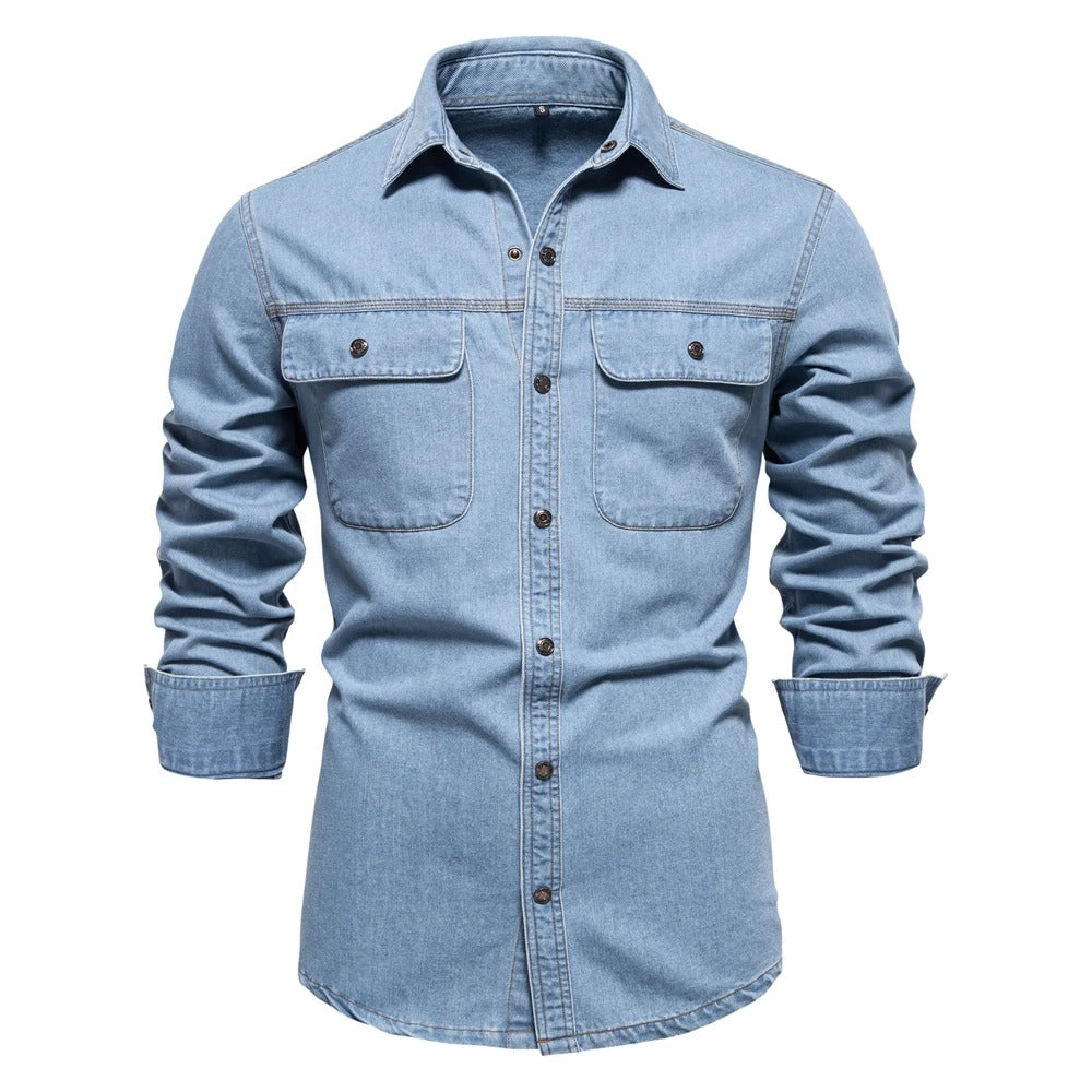 Tom Hollinger | Men Classic Cotton Denim Shirt
