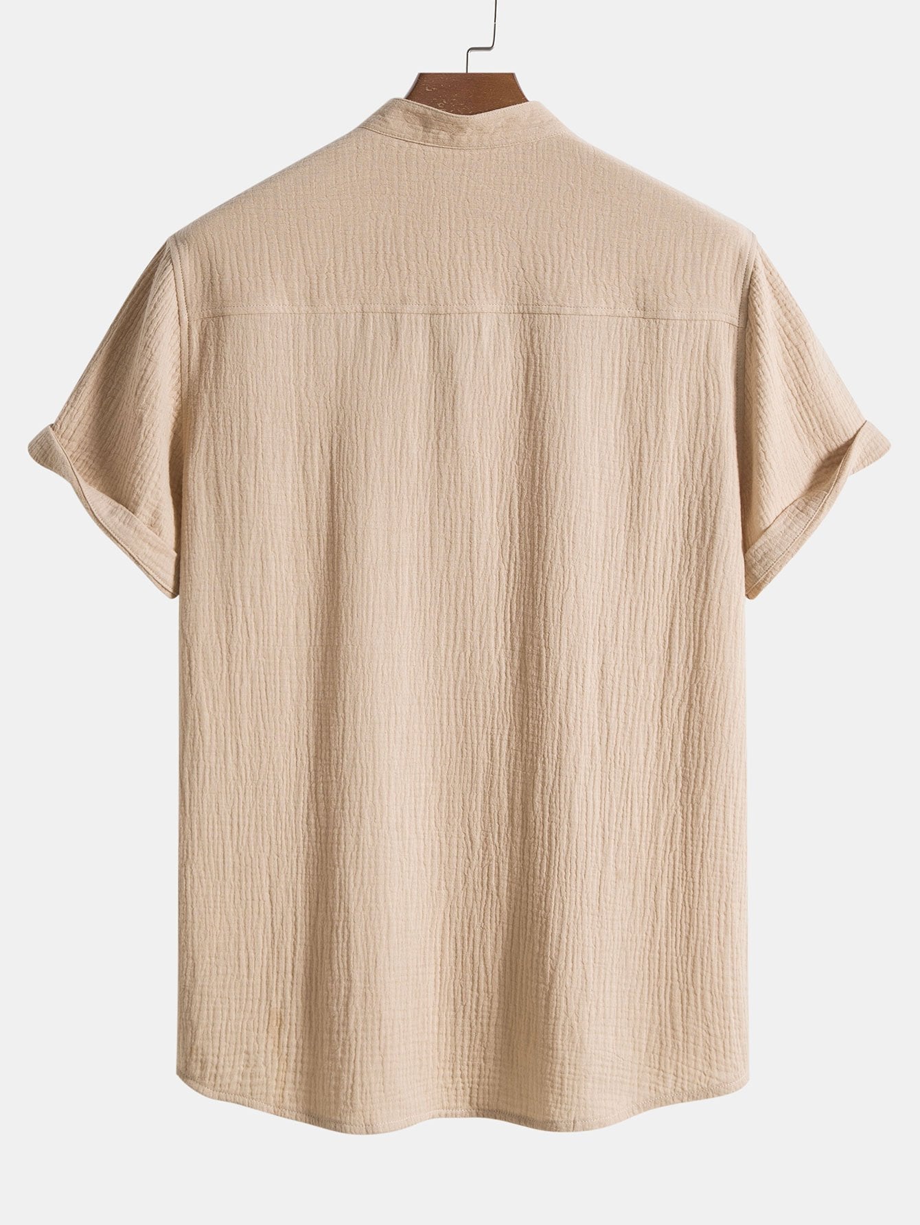 Tom Hollinger | Crumpled cotton henley shirt