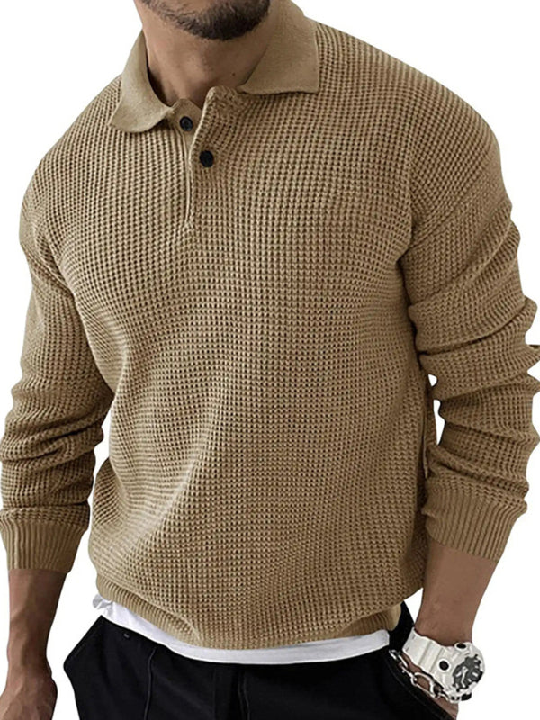Tom Hollinger | Herren Urban Schlanker Schnitt Strickpullover mit Reverskragen