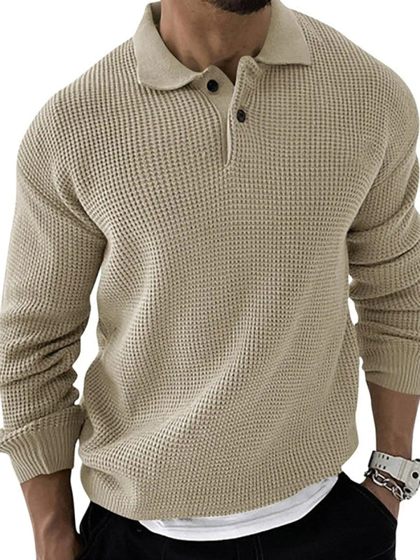Tom Hollinger | Herren Urban Schlanker Schnitt Strickpullover mit Reverskragen