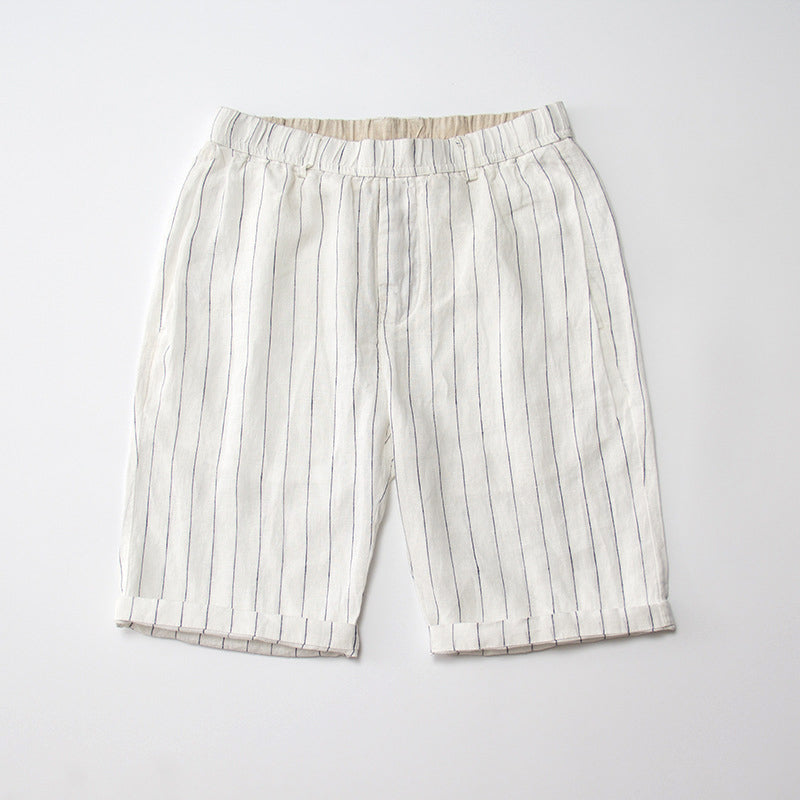 Tom Hollinger | Herren Leinen-Shorts mit hoher Taille