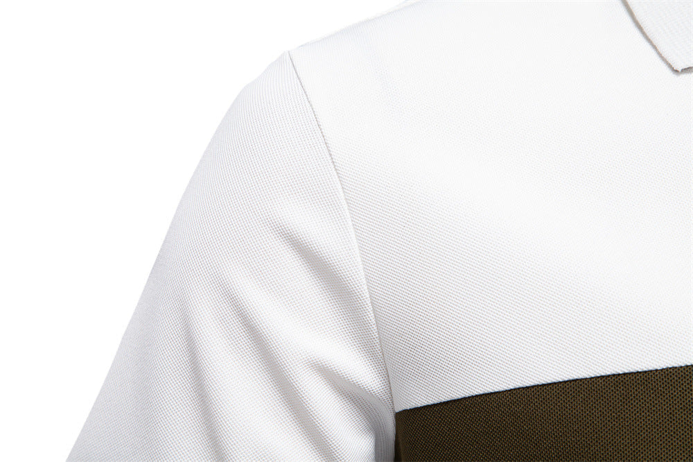 Tom Hollinger | Men's polo shirt with short sleeves and striped embroidery