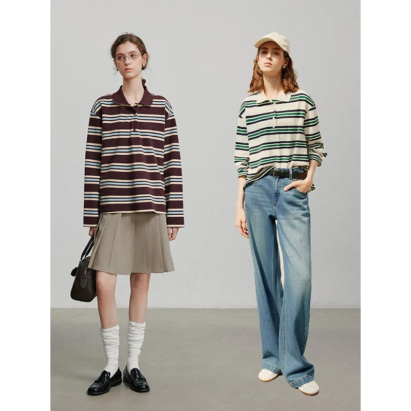 Tom Hollinger | Gestreiftes Langarmshirt mit Kragen