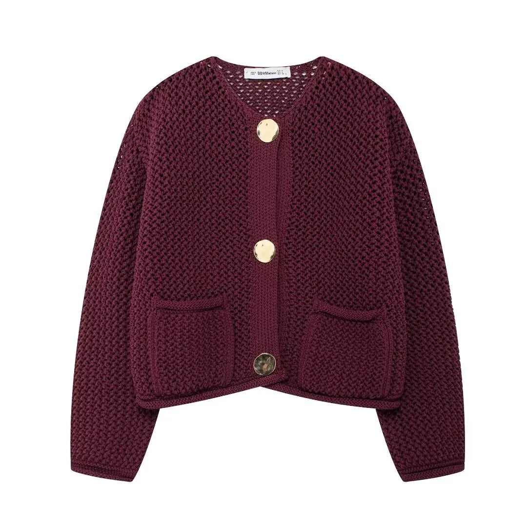 Tom Hollinger | Strickjacke mit Grobstrickmuster