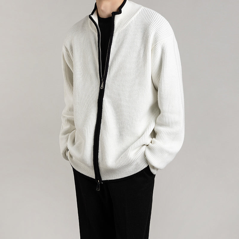 Men's Open-Front Long-Sleeve Cardigan
