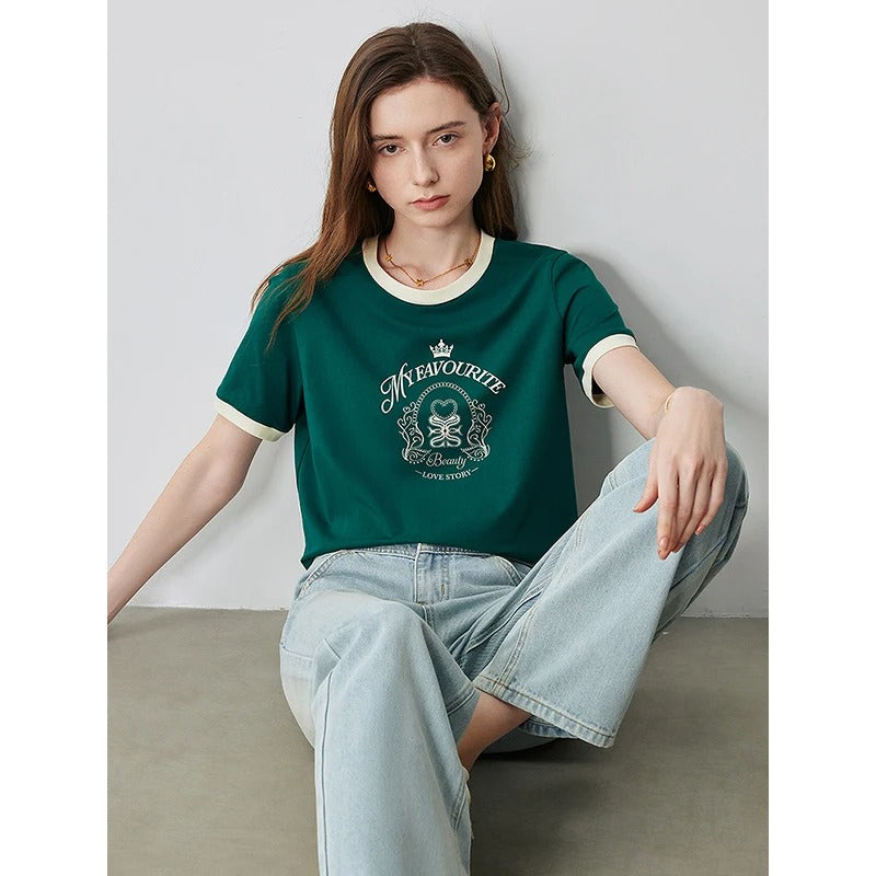 Tom Hollinger | Printed T-shirt with a contrast hem