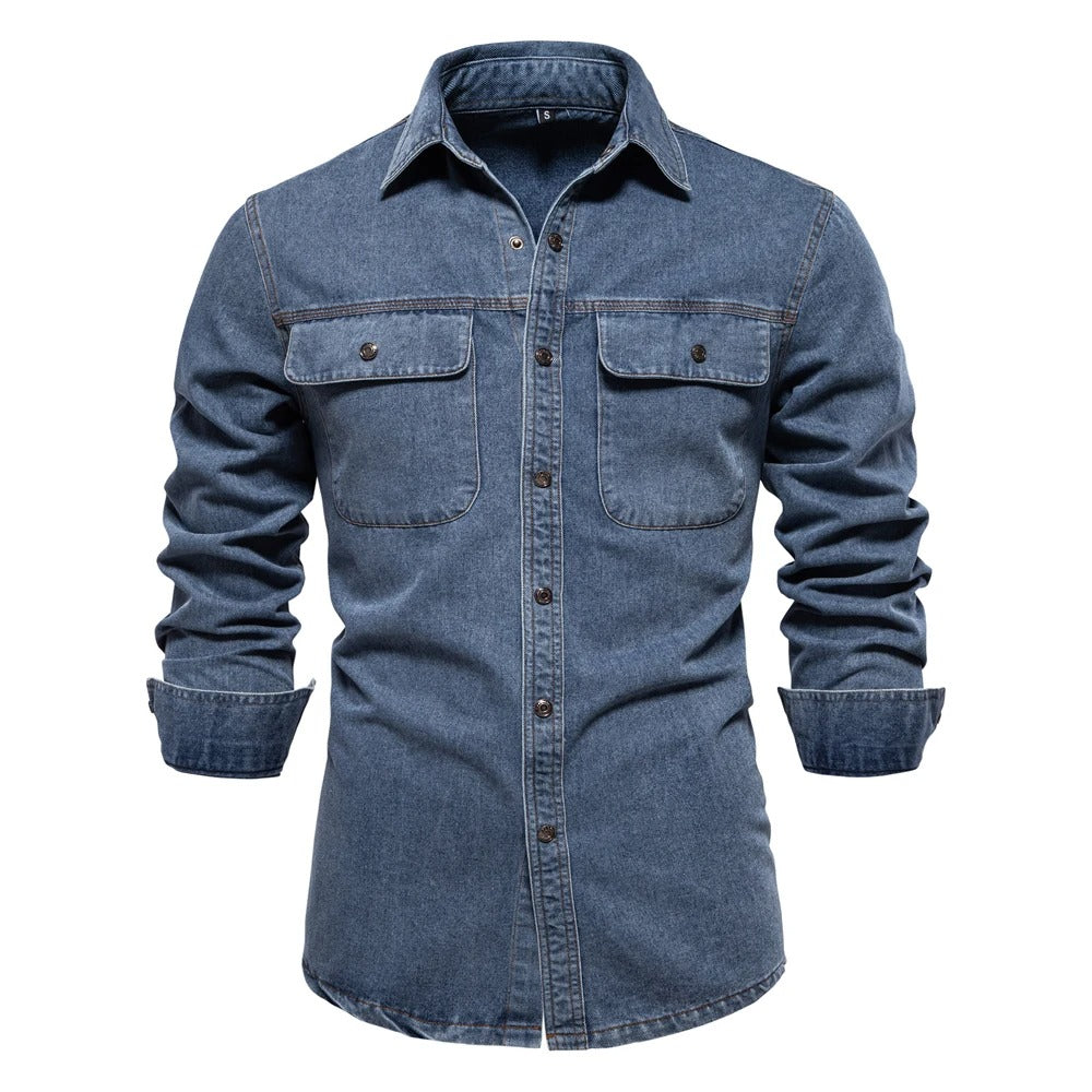 Tom Hollinger | Men Classic Cotton Denim Shirt