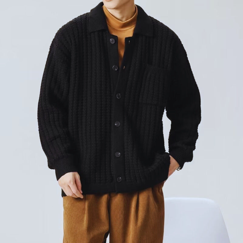 Tom Hollinger | Open cardigan from waffle knit