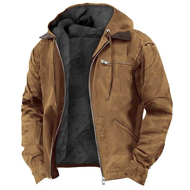 Tom Hollinger | Men's Modern Hooded Outer Jacket with Drawstring Waist