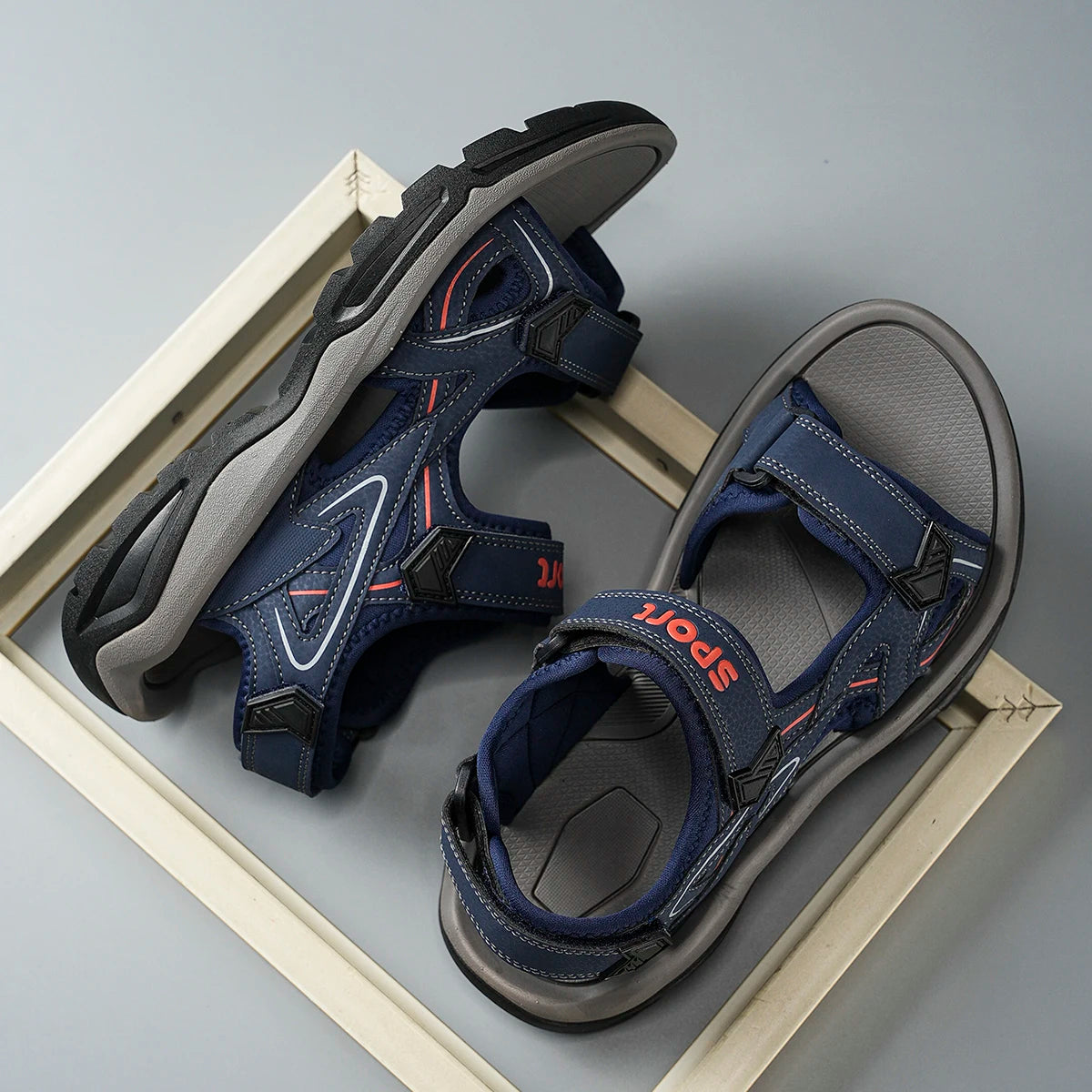 Herren Outdoor-Sportsandalen Verstellbar Rutschfeste Wandersandalen