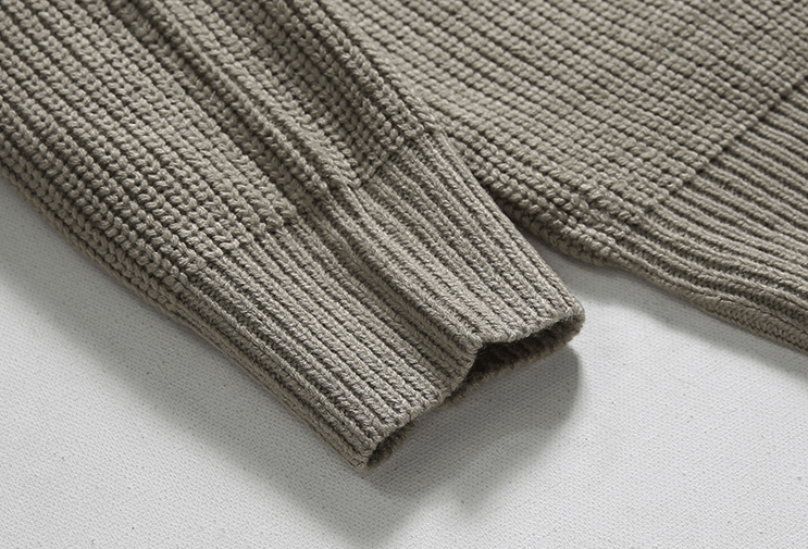 Tom Hollinger | Gemütlicher gestrickter Pullover mit halbem Reißverschluss und verstellbarem Kragen