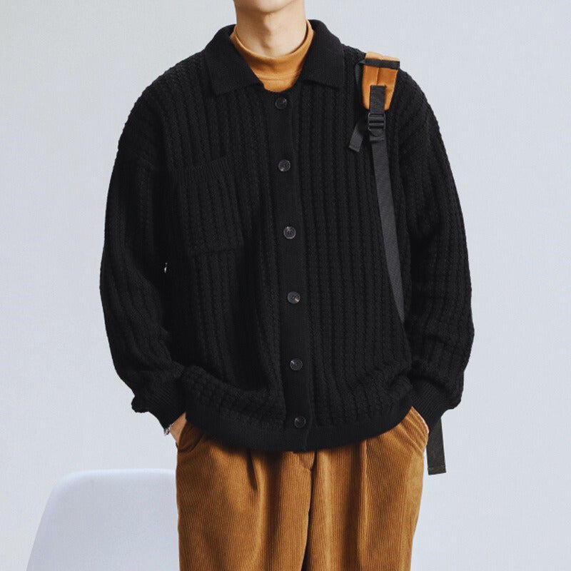 Tom Hollinger | Open cardigan from waffle knit