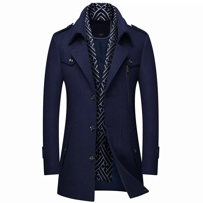 Herrenmantel Blau
