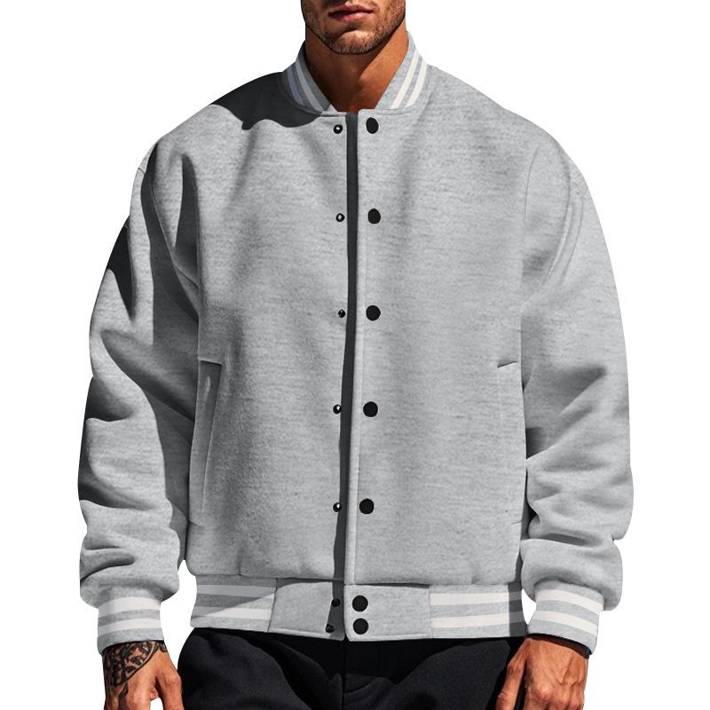 Tom Hollinger | Classic baseball jacket with buttons and stand-up collar