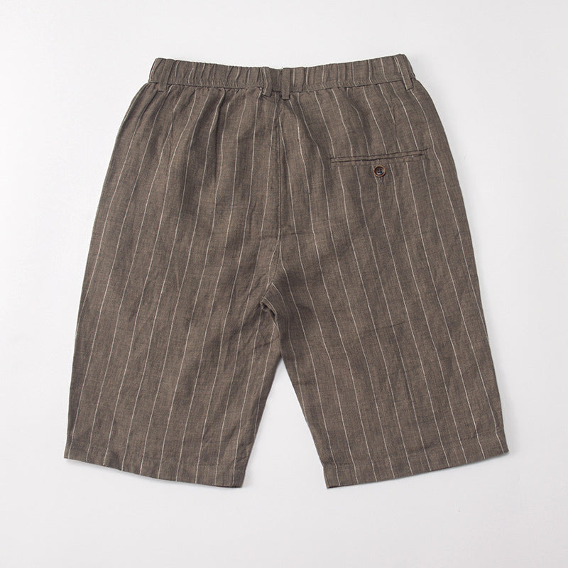 Tom Hollinger | Herren Leinen-Shorts mit hoher Taille
