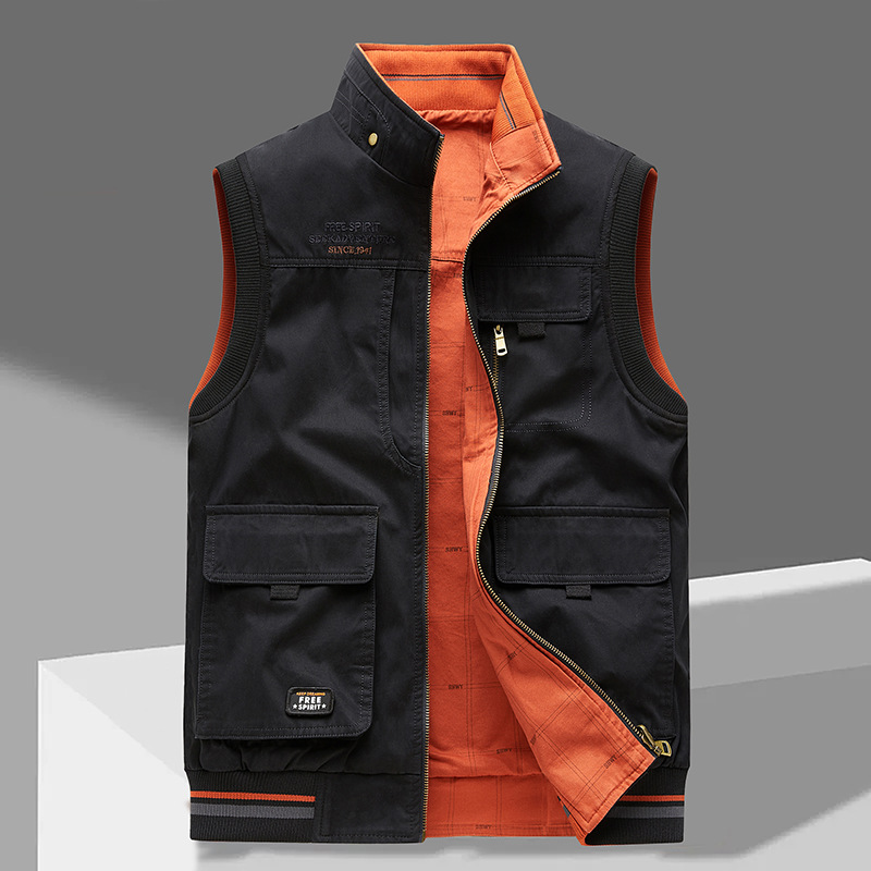 Robuste Outdoor Weste Mit Stehkragen