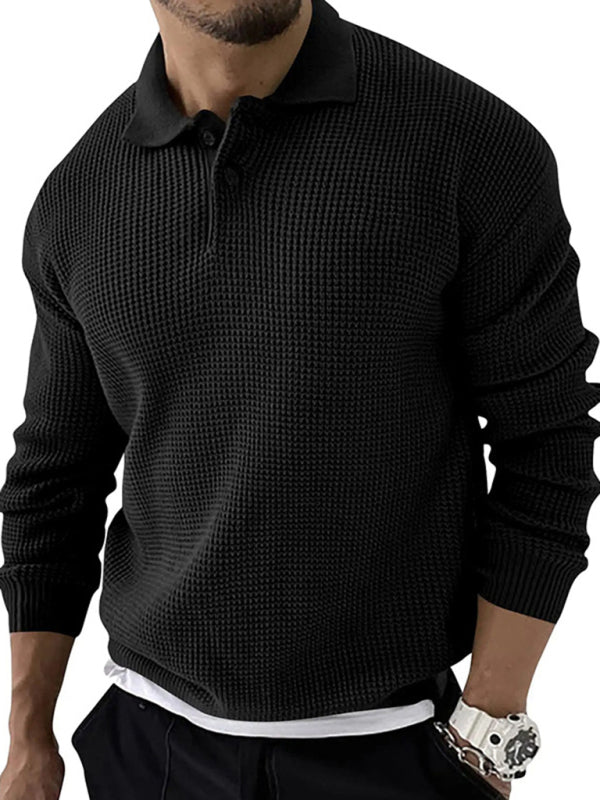 Tom Hollinger | Herren Urban Schlanker Schnitt Strickpullover mit Reverskragen