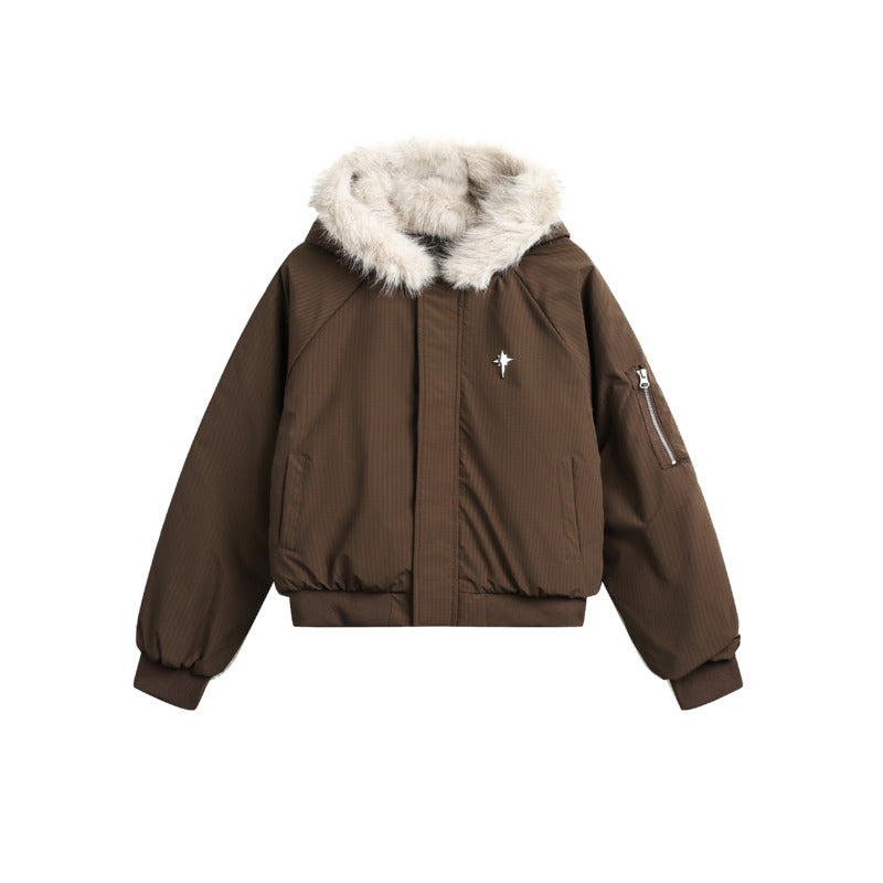 Tom Hollinger | Warm bomber jacket with fur hood
