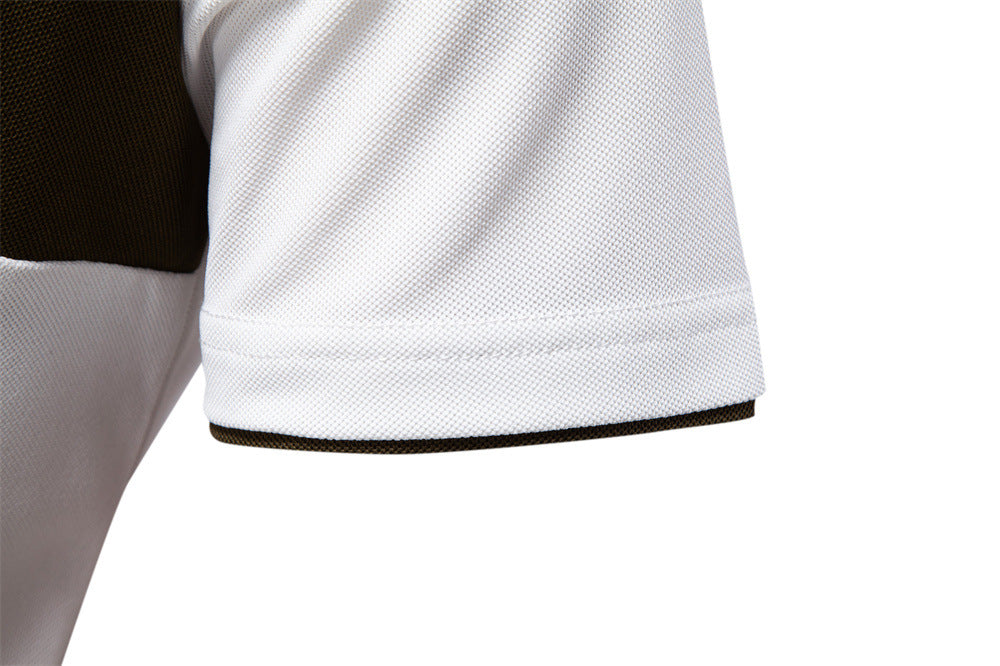 Tom Hollinger | Men's polo shirt with short sleeves and striped embroidery
