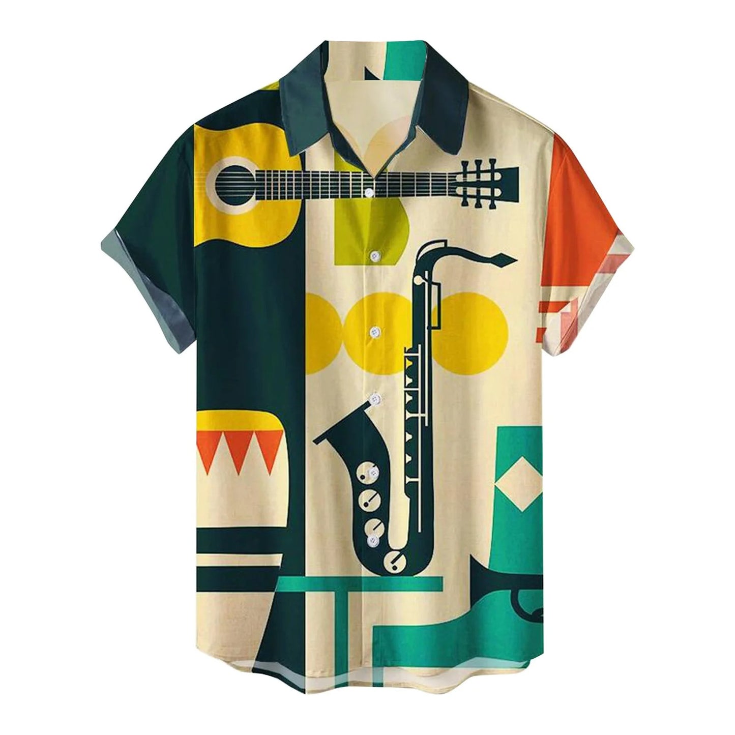 Tom Hollinger | Retro-Print Kurzarmhemd mit Katzenmotiv