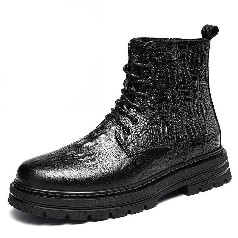 Tom Hollinger | Winterstiefel mit Krokodil-Prägung