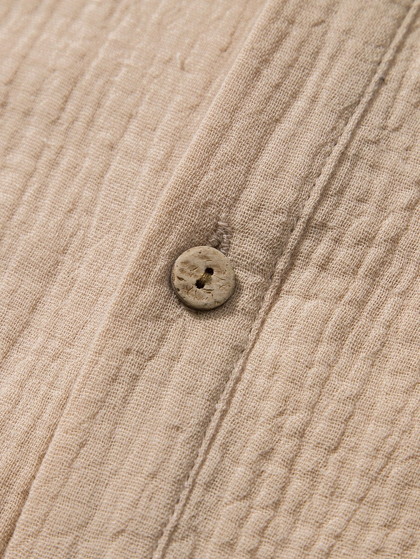 Tom Hollinger | Crumpled cotton henley shirt