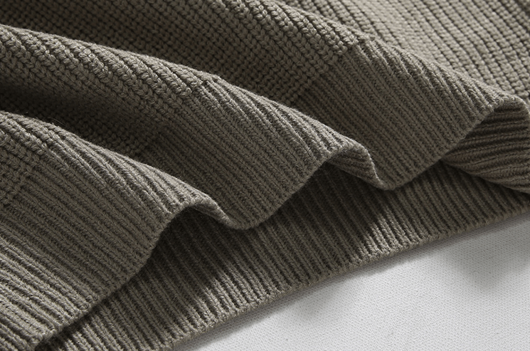 Tom Hollinger | Gemütlicher gestrickter Pullover mit halbem Reißverschluss und verstellbarem Kragen