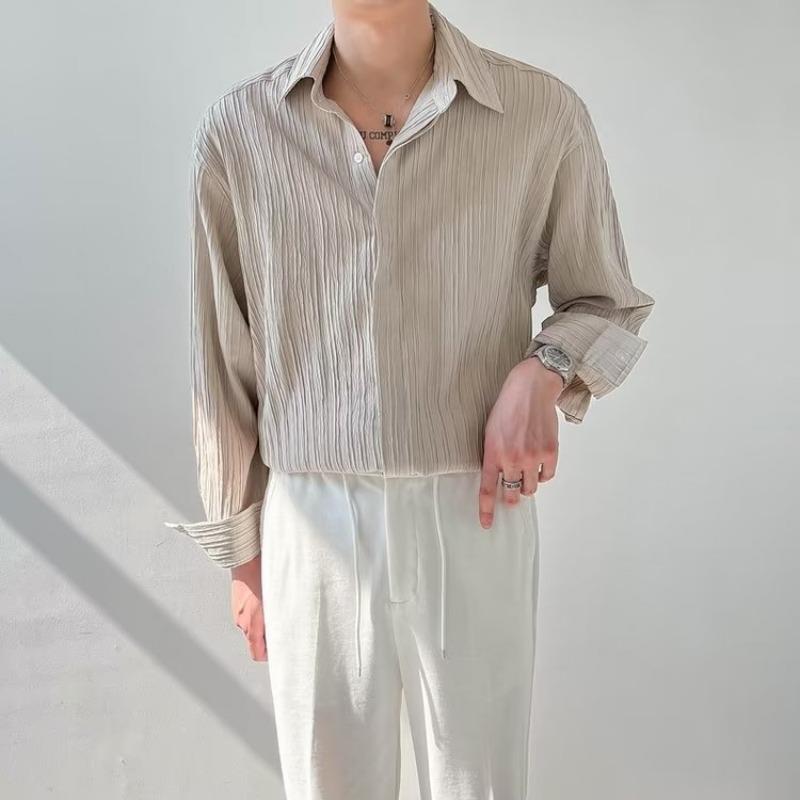 Tom Hollinger | Long -sleeved shirt made of crinkle fabric
