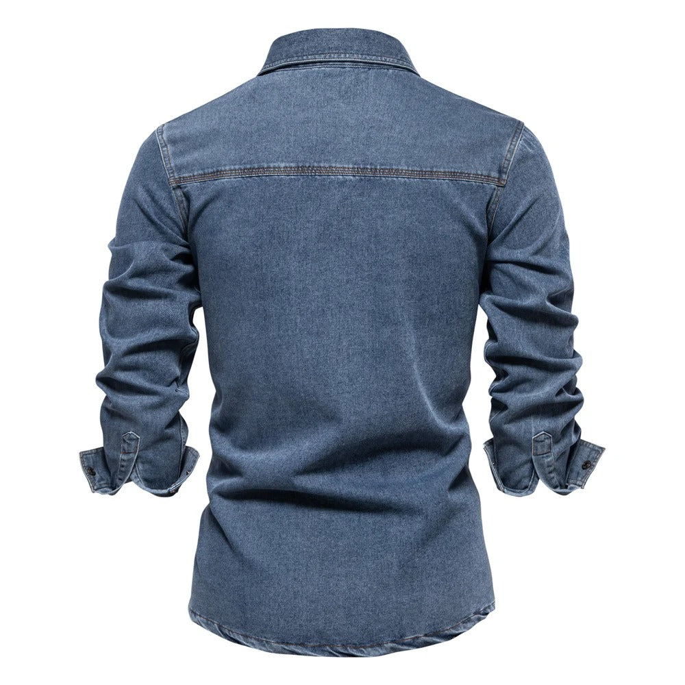 Tom Hollinger | Men Classic Cotton Denim Shirt