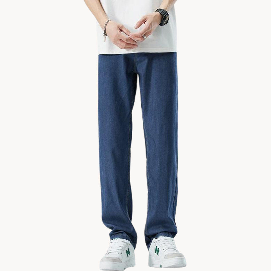Herren Straight Leg Hose Aus Lyocellmischung Mit 5 Taschen