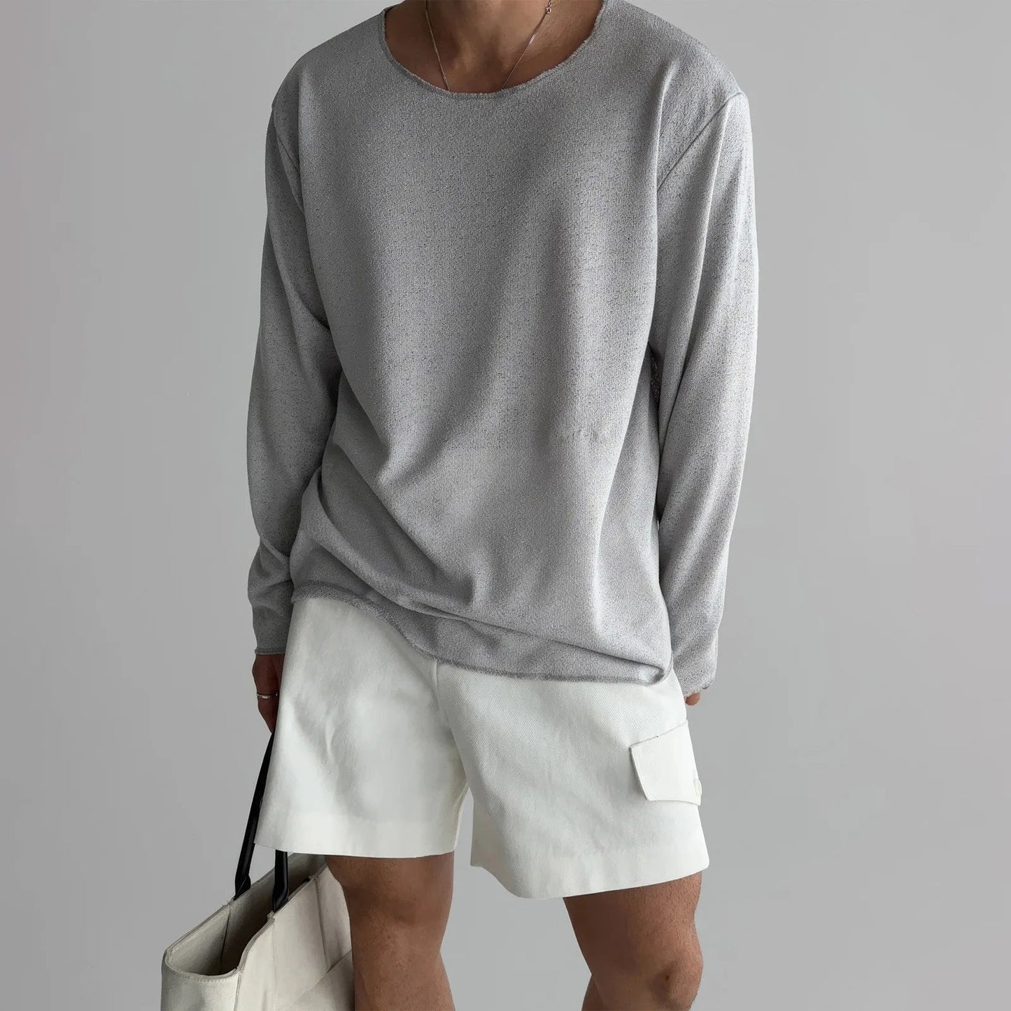 Breathable knit shirt for men