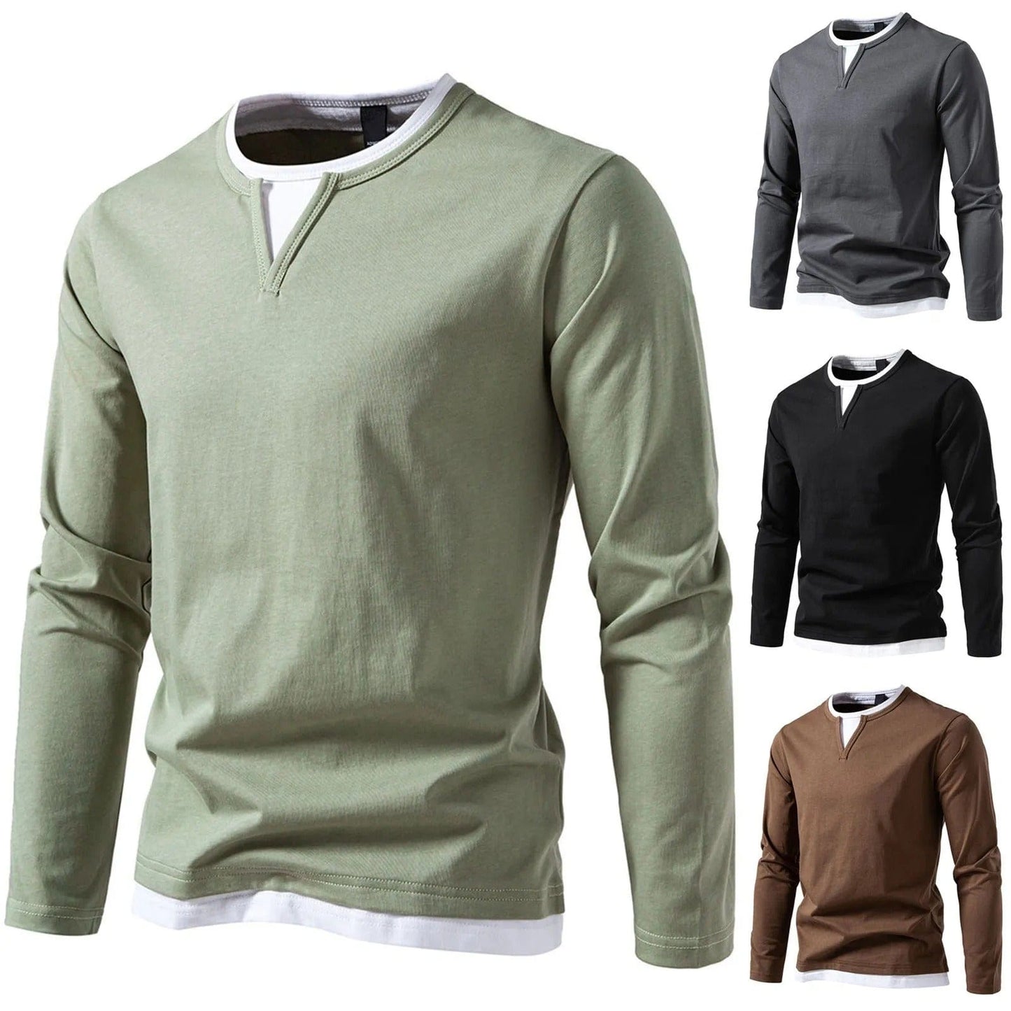 Tom Hollinger | Men's stylish long -sleeved shirt slim fit leisure top