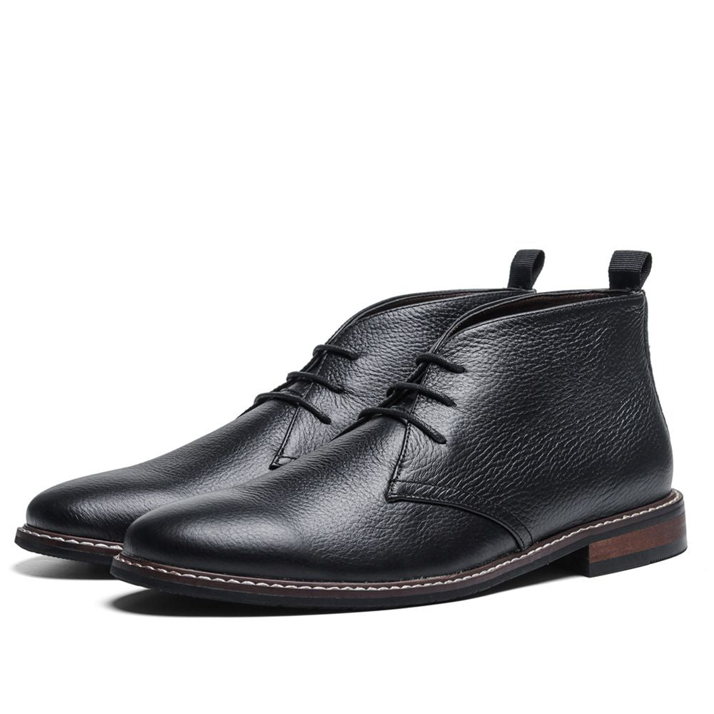 Schwarze Herren Lederstiefel